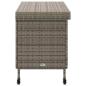 Preview: Gartentruhe mit Rollen Grau 110x55x73 cm Poly Rattan