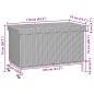 Preview: Gartentruhe mit Rollen Grau 110x55x73 cm Poly Rattan