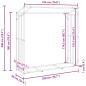 Preview: ARDEBO.de - Brennholzregal mit Regenschutz 200x60x200 cm Verzinkter Stahl
