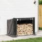 Preview: Brennholzregal mit Regenschutz 150,5x100,5x110,5 cm