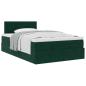 Preview: Ottoman-Bett mit Matratze Dunkelgrün 120x200 cm Samt