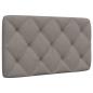 Preview: ARDEBO.de - Kopfteil-Kissen Taupe 80 cm Stoff