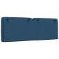 Preview: Kopfteil-Kissen Blau 120 cm Stoff