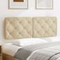 Preview: Kopfteil-Kissen Creme 140 cm Stoff