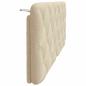 Preview: Kopfteil-Kissen Creme 140 cm Stoff