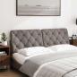 Preview: Kopfteil-Kissen Taupe 160 cm Stoff
