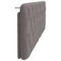 Preview: Kopfteil-Kissen Taupe 160 cm Stoff