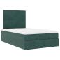 Preview: Ottoman-Bett mit Matratzen Dunkelgrün 120x200 cm Samt