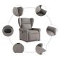 Preview: Relaxsessel Elektrisch Taupe Stoff