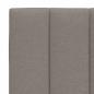 Preview: Kopfteil-Kissen Taupe 120 cm Stoff