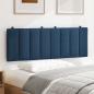 Preview: Kopfteil-Kissen Blau 120 cm Stoff