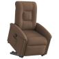 Preview: ARDEBO.de - Relaxsessel mit Aufstehhilfe Braun Stoff