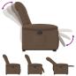 Preview: Relaxsessel mit Aufstehhilfe Braun Stoff