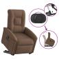 Preview: Relaxsessel mit Aufstehhilfe Braun Stoff