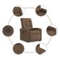 Preview: Relaxsessel mit Aufstehhilfe Braun Stoff