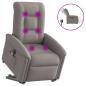 Preview: ARDEBO.de - Elektrischer Massagesessel mit Aufstehhilfe Taupe Stoff