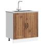 Preview: Spülenunterschrank Lucca Altholz-Optik Holzwerkstoff