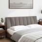 Preview: Kopfteil-Kissen Taupe 160 cm Stoff