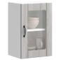 Preview: ARDEBO.de - Küchen-Hängeschrank mit Glastür Lucca Grau Sonoma