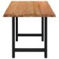Preview: Esstisch Hellbraun 220x80x74 cm Massivholz Eiche Rechteckig