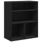 Preview: Bücherregal Schwarz 60x30x71,5 cm Holzwerkstoff