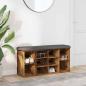 Preview: ARDEBO.de - Schuhbank Altholz-Optik 102x32x50 cm Holzwerkstoff