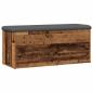 Preview: Sitzbank mit Stauraum Altholz-Optik 102x42x45 cm Holzwerkstoff