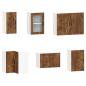 Preview: 11-tlg. K?chenschrank-Set Porto R?uchereiche Holzwerkstoff