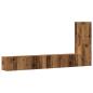 Preview: 3-tlg. TV-Schrank-Set Wandmontage Altholz-Optik Holzwerkstoff