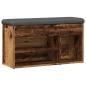 Preview: Schuhbank Altholz-Optik 82x32x45,5 cm Holzwerkstoff