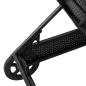 Preview: Sonnenliege mit Rollen und Auflage Schwarz Poly Rattan