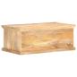 Preview: Couchtisch 90x50x35 cm Massivholz Mango und Naturgeflecht