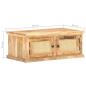 Preview: Couchtisch 90x50x35 cm Massivholz Mango und Naturgeflecht