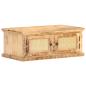 Preview: Couchtisch 90x50x35 cm Massivholz Mango und Naturgeflecht