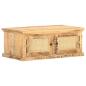 Preview: Couchtisch 90x50x35 cm Massivholz Mango und Naturgeflecht