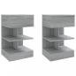 Preview: Nachttische 2 Stk. Grau Sonoma 40x35x65 cm Holzwerkstoff