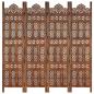 Preview: ARDEBO.de - 4-tlg. Raumteiler Handgeschnitzt Braun 160×165 cm Mangoholz