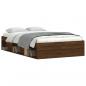Preview: Bettgestell Braun Eichen-Optik 120x190 cm