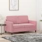 Preview: ARDEBO.de - 2-Sitzer-Sofa Rosa 120 cm Samt
