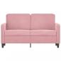 Preview: 2-Sitzer-Sofa Rosa 120 cm Samt