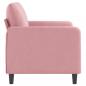 Preview: 2-Sitzer-Sofa Rosa 120 cm Samt