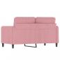 Preview: 2-Sitzer-Sofa Rosa 120 cm Samt