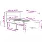 Preview: Massivholzbett ohne Matratze 100x200 cm Kiefernholz
