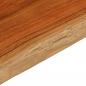 Preview: Tischplatte 90x40x3,8 cm Rechteckig Massivholz Akazie Baumkante
