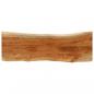Preview: ARDEBO.de - Tischplatte 110x40x3,8cm Rechteckig Massivholz Akazie Baumkante