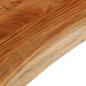 Preview: Tischplatte 110x40x3,8cm Rechteckig Massivholz Akazie Baumkante