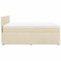 Preview: Boxspringbett mit Matratze Creme 140x190 cm Stoff