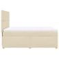 Preview: Boxspringbett mit Matratze Creme 140x190 cm Stoff