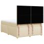 Preview: Boxspringbett mit Matratze Creme 140x190 cm Stoff