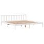 Preview: Massivholzbett ohne Matratze Weiß 180x200 cm Kiefernholz